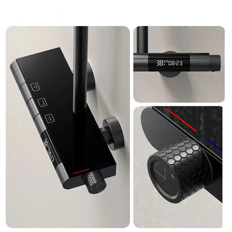 High Copper Shower Set Constant Temperature Digital Display - Bellarte Enchanté High Copper Shower Set Constant Temperature Digital Display